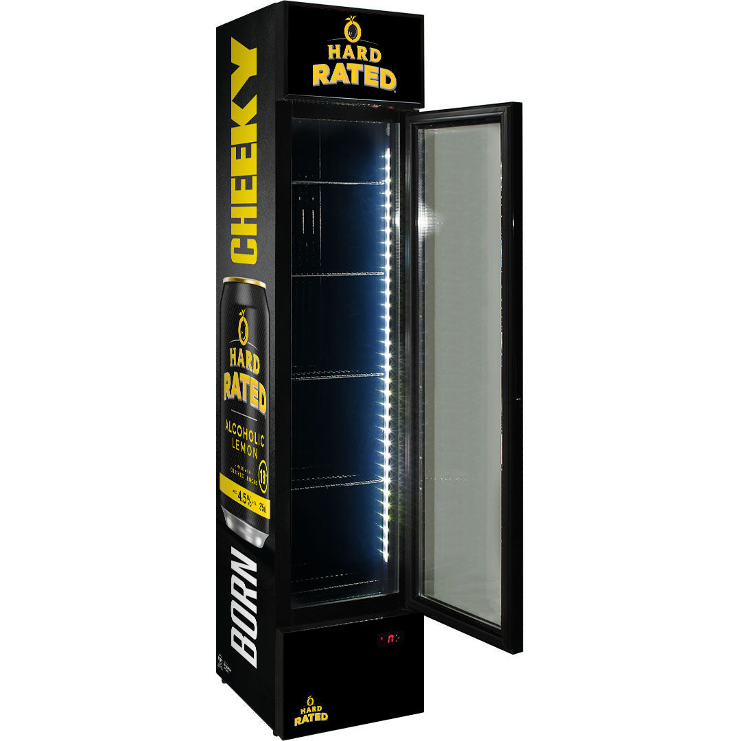 hard rated HARD RATED Branded Skinny Upright Bar Fridge - Model SS-P160-HR | Retrocade - Image 2