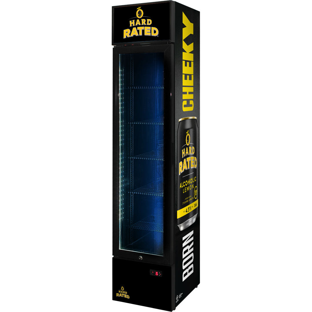 hard rated HARD RATED Branded Skinny Upright Bar Fridge - Model SS-P160-HR | Retrocade - Image 3
