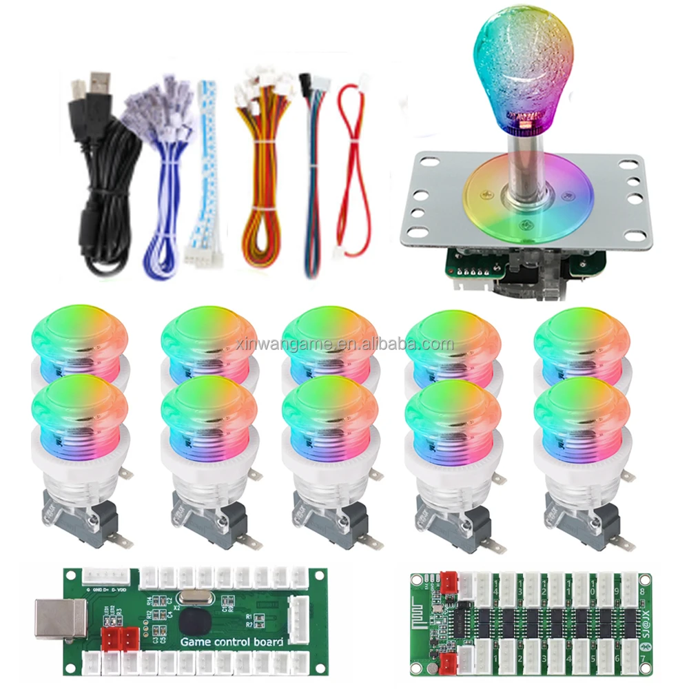 RGB Arcade Joystick Kit with White Button Options - Image 2