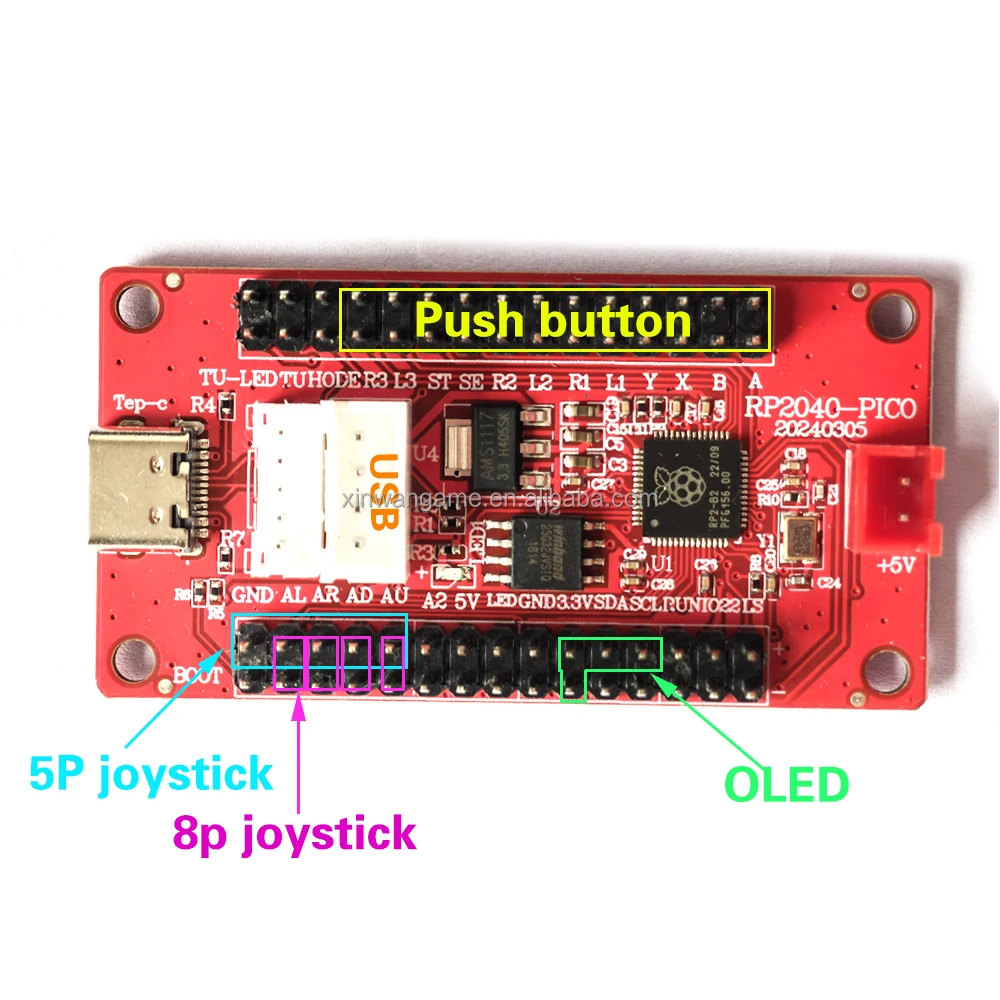 Red USB Arcade Encoder Board and DIY Kit Options - Image 3