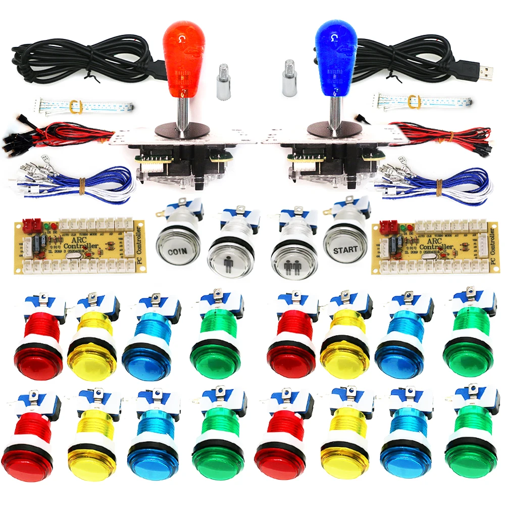 XW808 Dual American-Style LED Joystick Arcade Kit