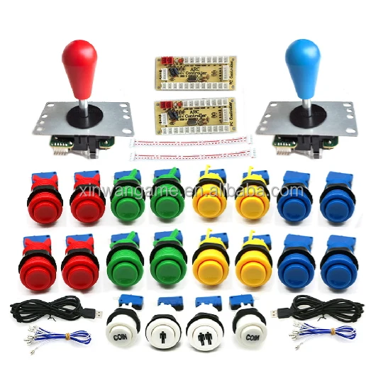 2-Player 8-Way USB Arcade Kit with Turbo Encoder