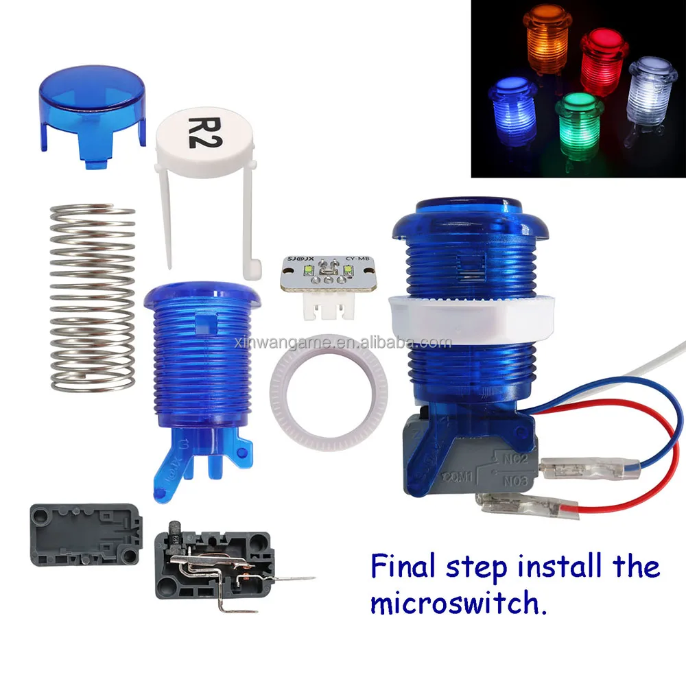 Happ-Style Oval Joystick Kit with 5V LED Buttons - Image 5