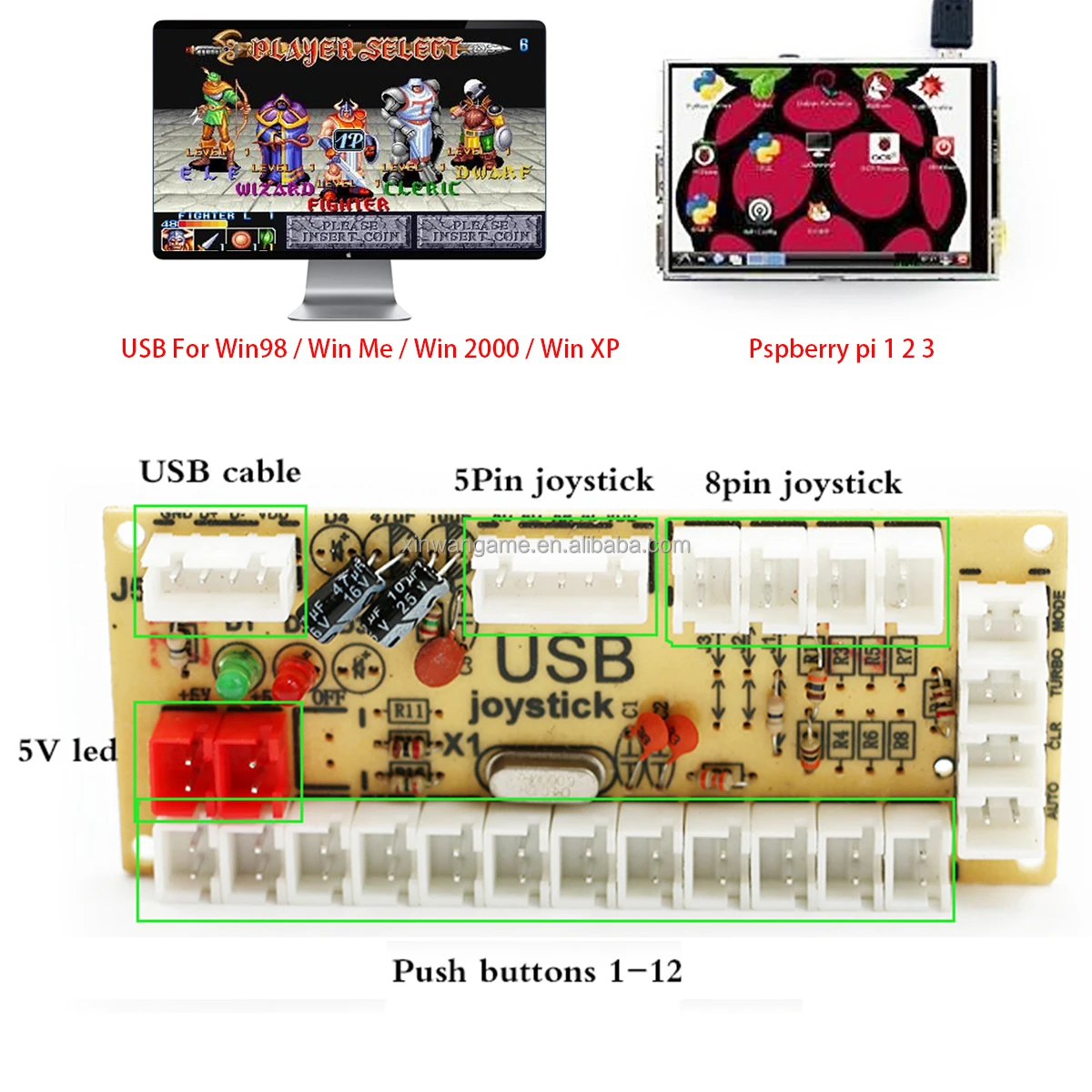 CY822A American-Style Arcade Joystick and Button Kit - Image 6