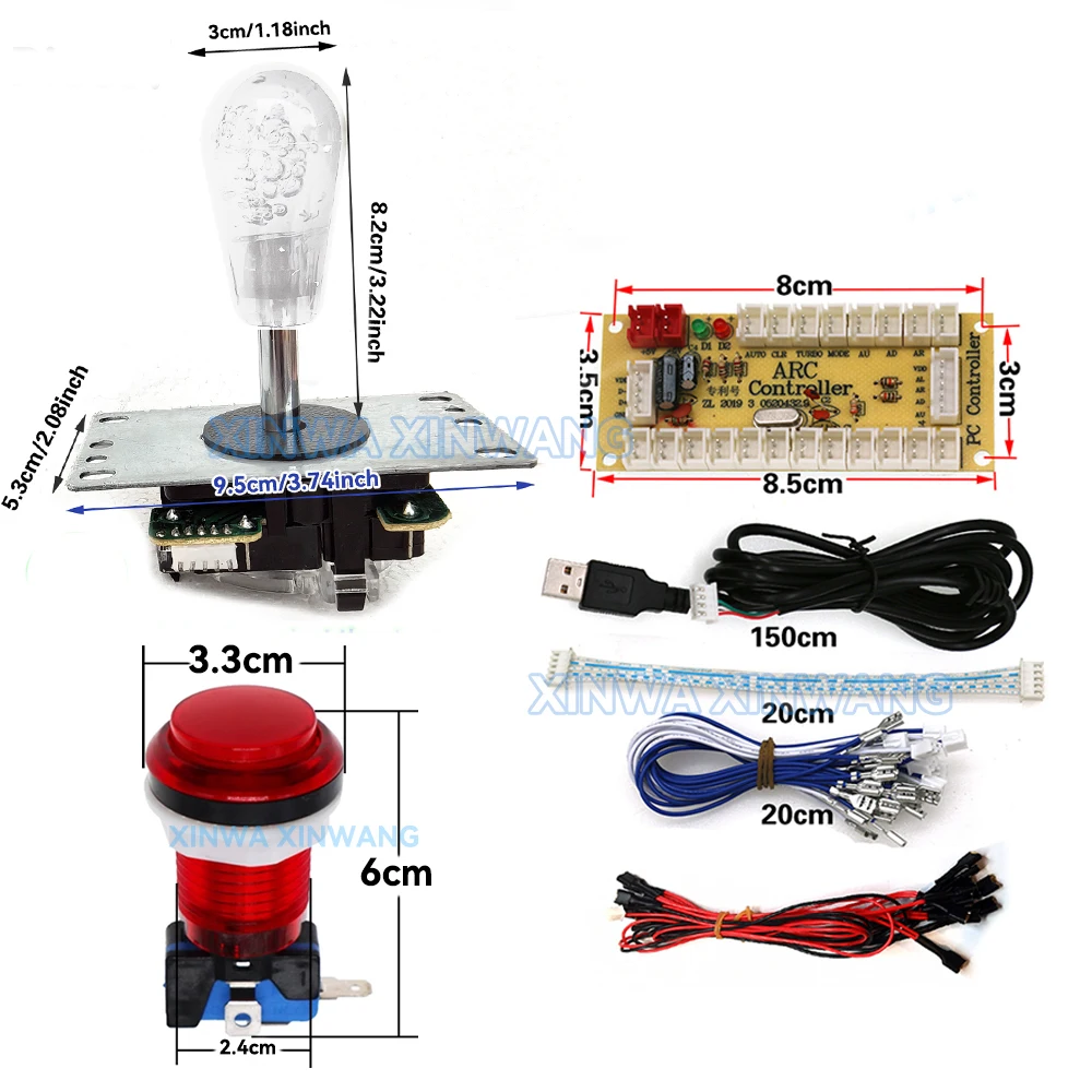 XW808 Dual American-Style LED Joystick Arcade Kit - Image 3