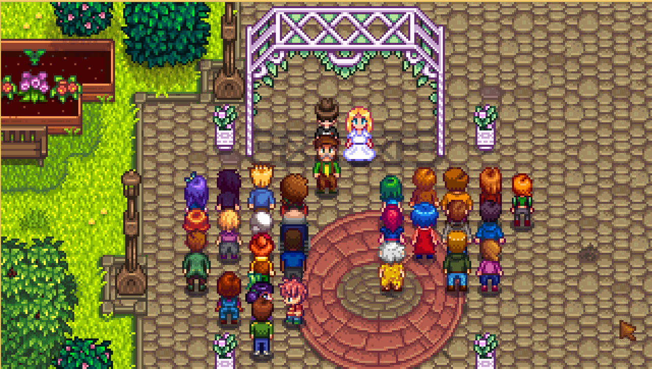 Stardew Valley wedding between the player and Haley