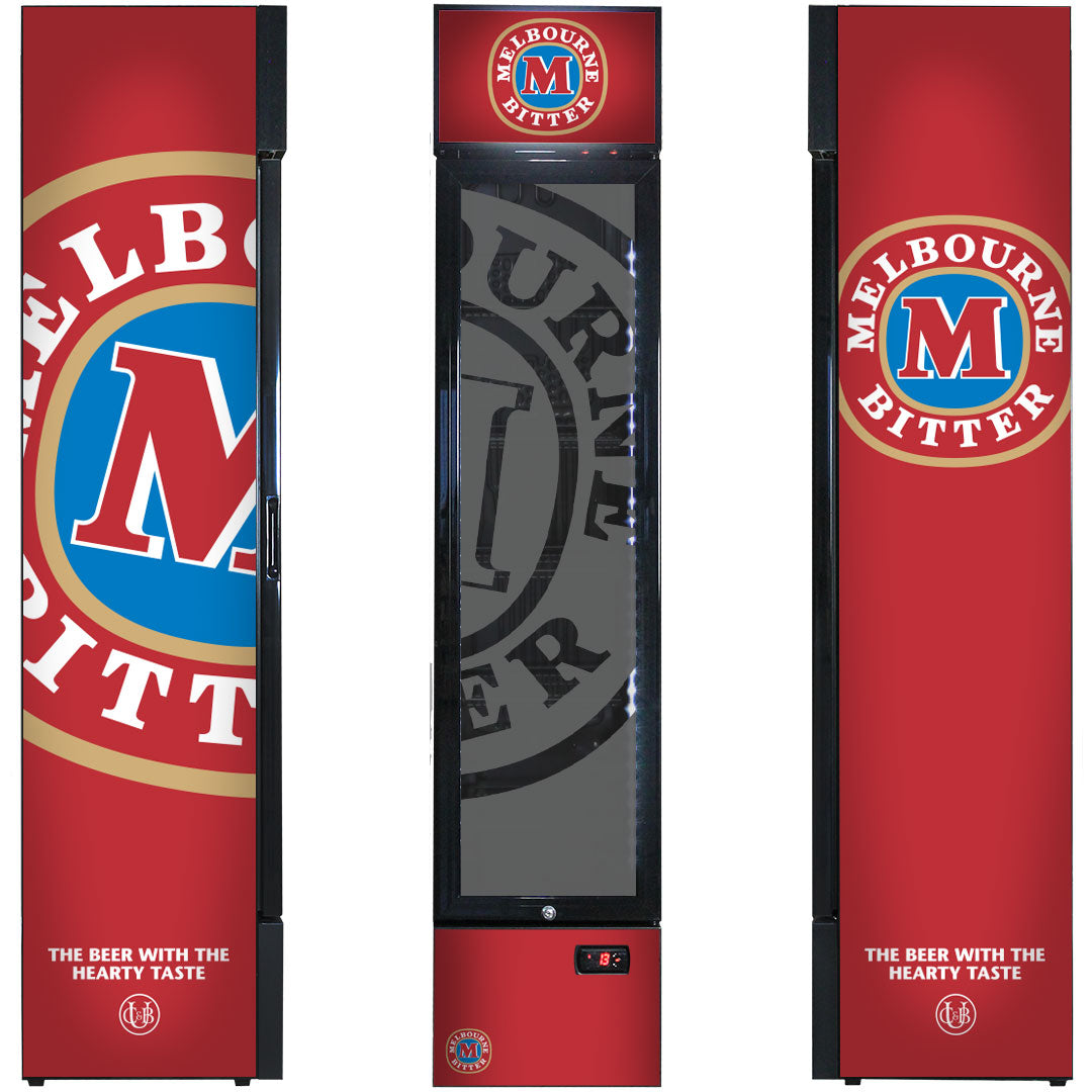 melbourne bitter Melbourne Bitter Branded Skinny Upright Bar Fridge - Model SS-P160-MB | Retrocade - Image 7