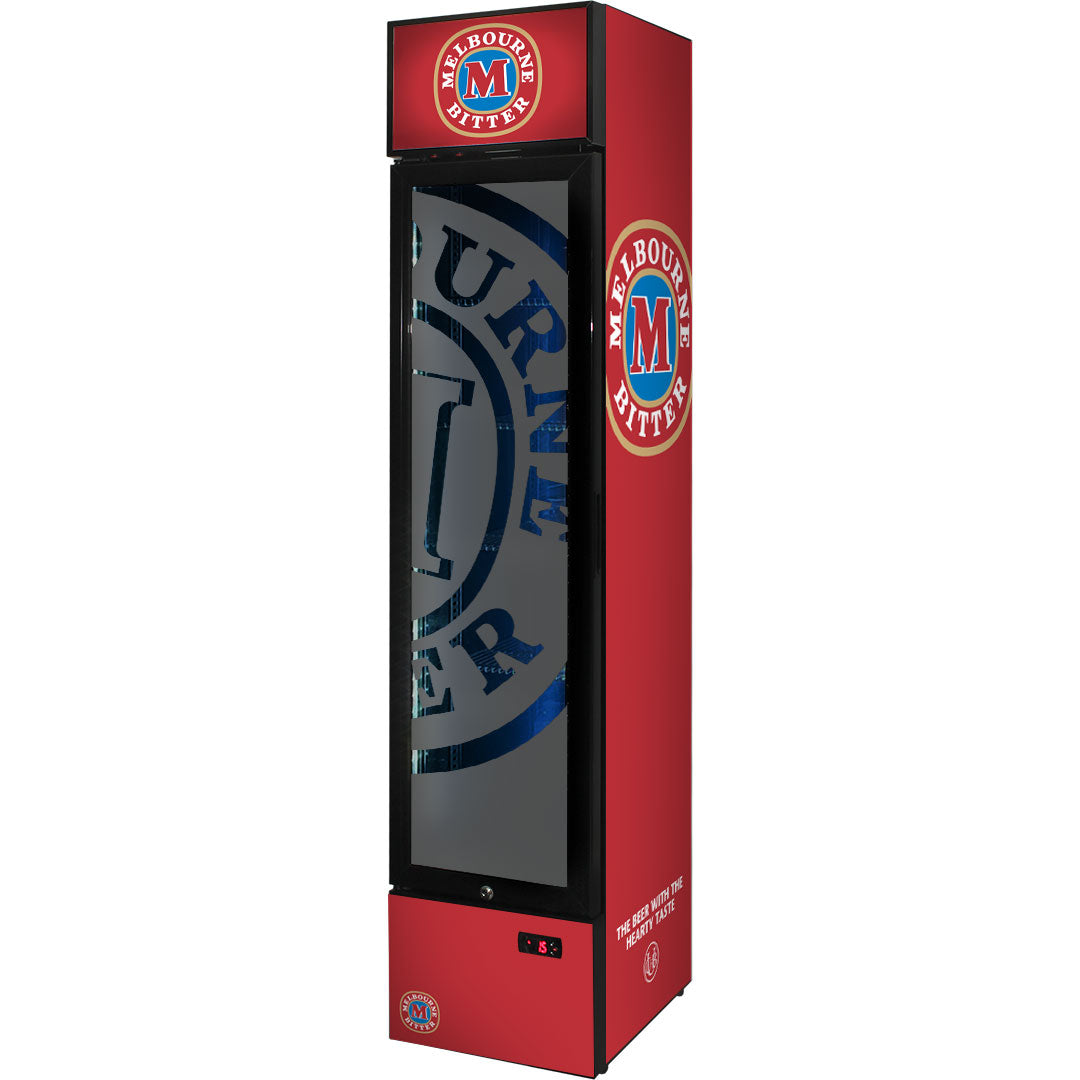 melbourne bitter Melbourne Bitter Branded Skinny Upright Bar Fridge - Model SS-P160-MB | Retrocade - Image 10
