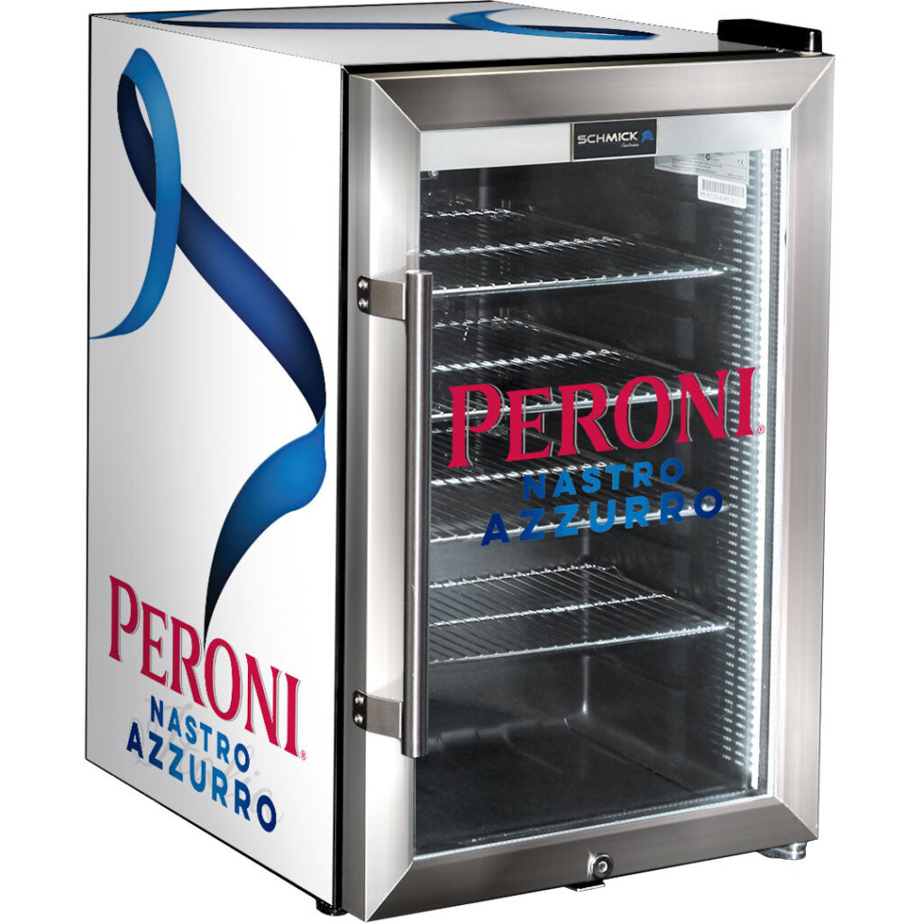 peroni Peroni branded bar fridge, Great gift idea! Great Entertaining Room Or Man Cave Item - Model SC70-SS-PERONI | Retrocade