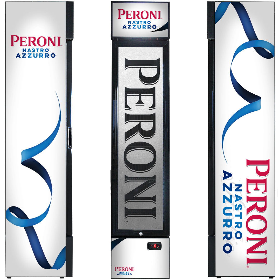 peroni Peroni Branded Skinny Upright Bar Fridge - Model SS-P160-PERONI | Retrocade - Image 3