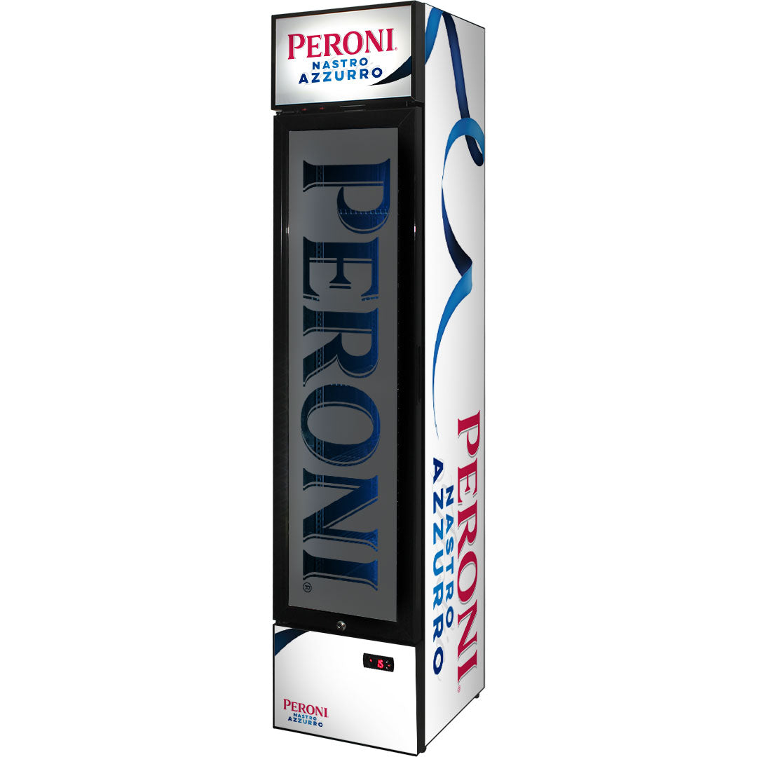 peroni Peroni Branded Skinny Upright Bar Fridge - Model SS-P160-PERONI | Retrocade - Image 4