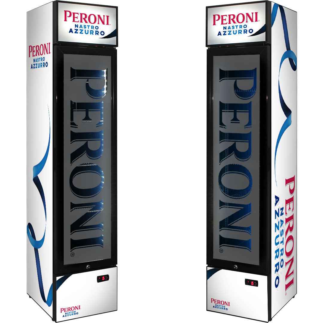 peroni Peroni Branded Skinny Upright Bar Fridge - Model SS-P160-PERONI | Retrocade - Image 11