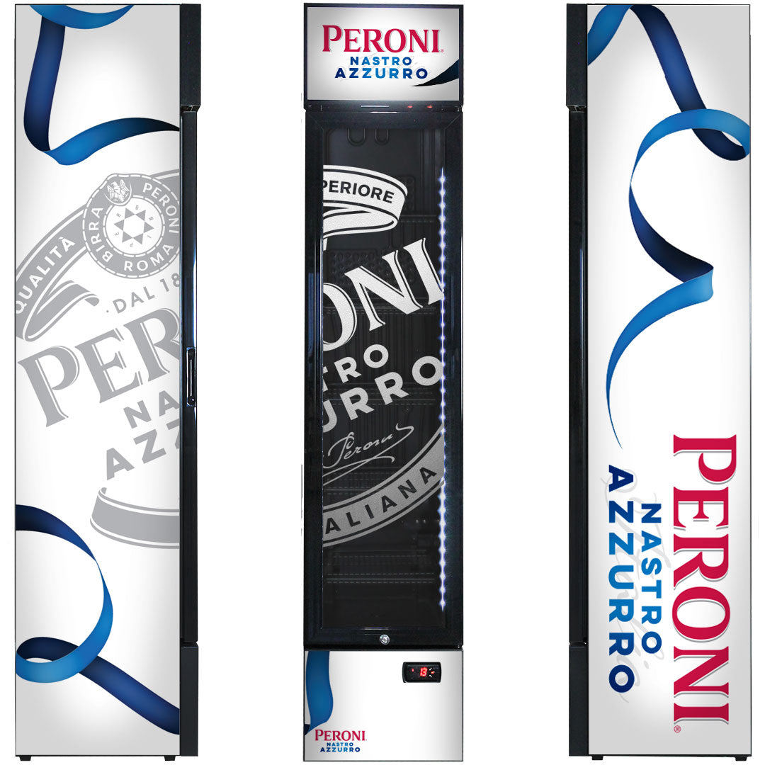 peroni Peroni Branded Skinny Upright Bar Fridge - Model SS-P160-PERONI-V2 | Retrocade - Image 3