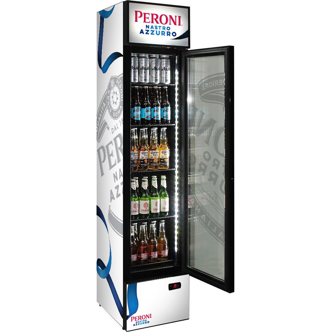 peroni Peroni Branded Skinny Upright Bar Fridge - Model SS-P160-PERONI-V2 | Retrocade - Image 5
