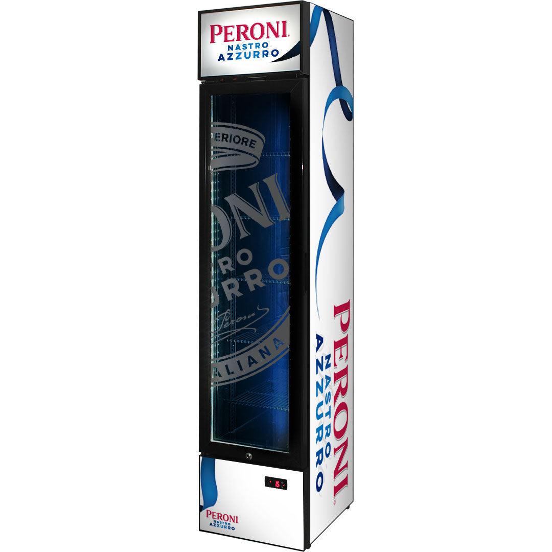 peroni Peroni Branded Skinny Upright Bar Fridge - Model SS-P160-PERONI-V2 | Retrocade - Image 4