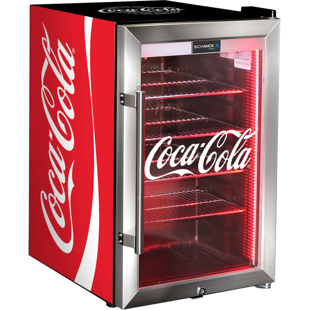 Coca-Cola Tropical Triple Glazed Outdoor Glass Bar Fridge 70 Litre | Retrocade