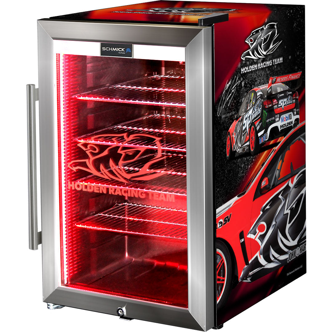 Holden HRT Holden Racing Team Glass Door Bar Fridge With Cool Frosted Door Logo - Model SC70-SS-HRT | Retrocade - Image 2