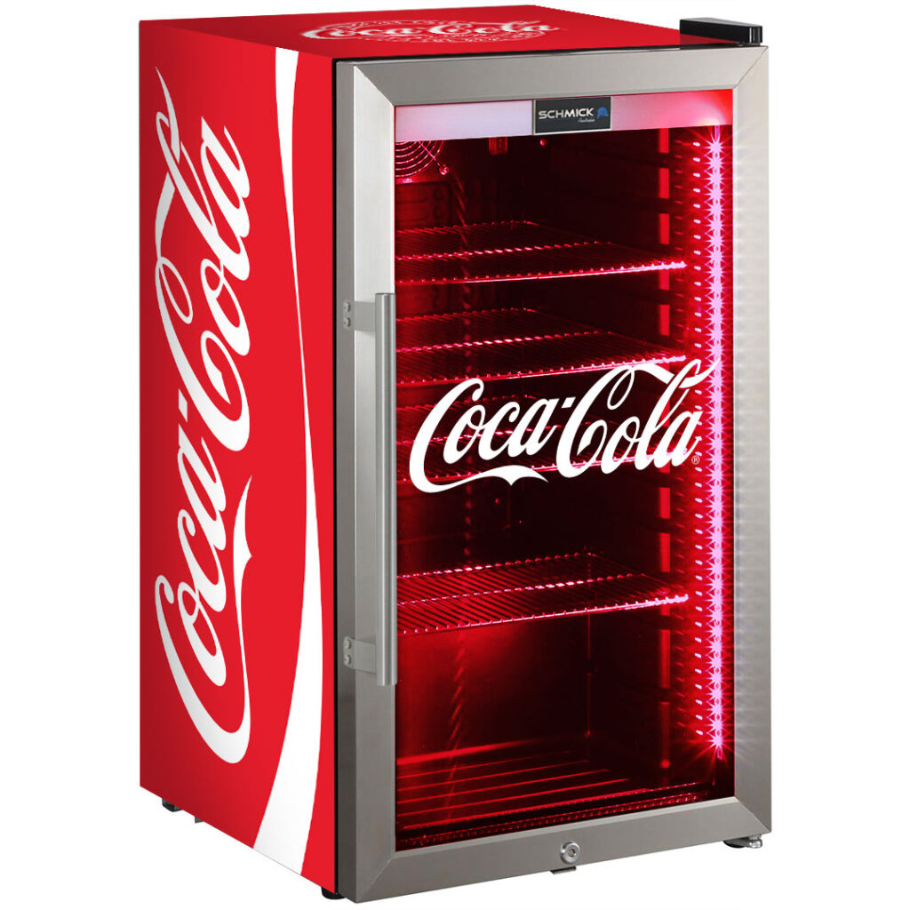 Coca-Cola Outdoor Triple Glazed Alfresco Bar Fridge With Led Strip Lights | Retrocade