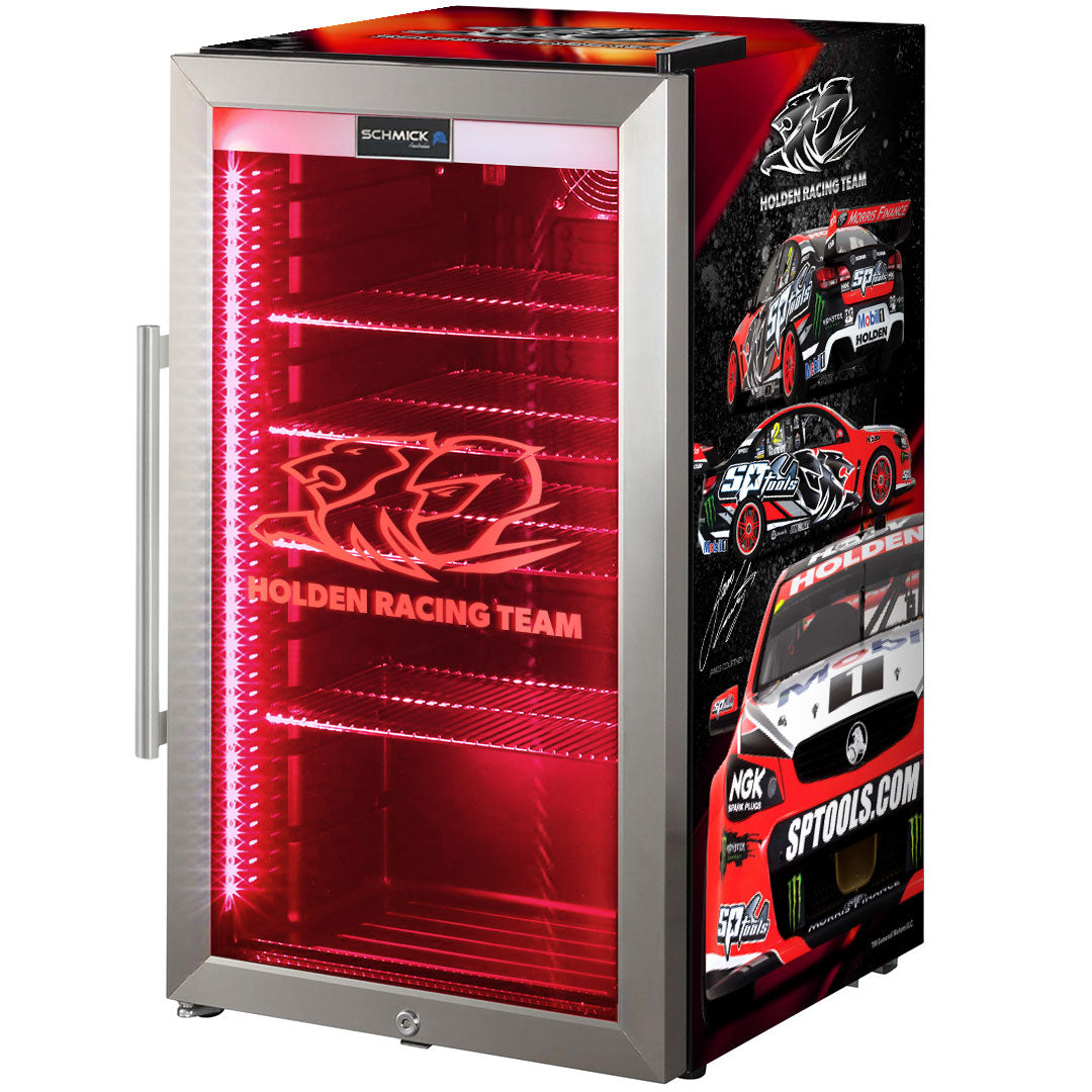 Holden HRT Holden Racing Team Alfresco Bar Fridge With Led Strip Lights, Lock and LOW E Glassd - Model SC88-SS-HRT | Retrocade - Image 2