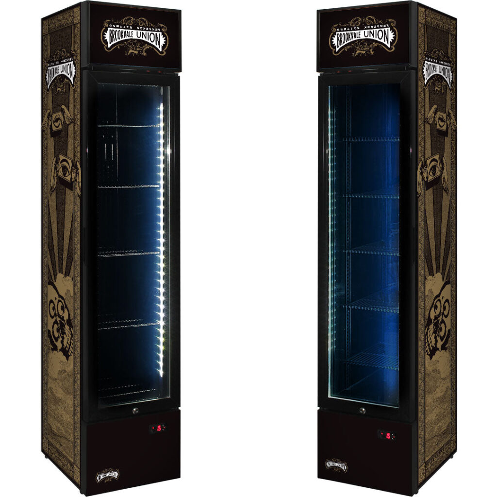 brookvale union Brookvale Union Branded Skinny Upright Bar Fridge - Model SS-P160-BVU | Retrocade