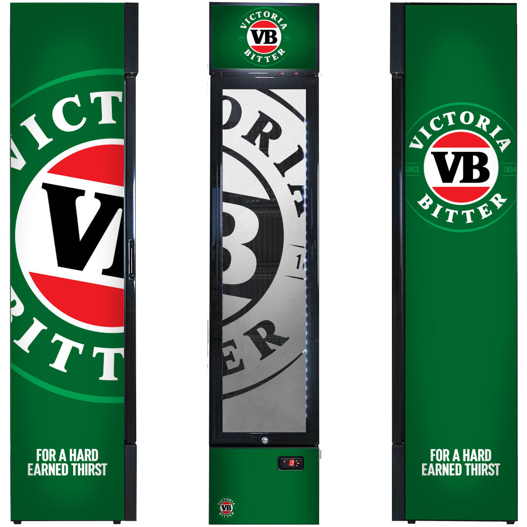 victoria bitter Victoria Bitter Branded Skinny Upright Bar Fridge - Model SS-P160-VB-V1 | Retrocade - Image 4