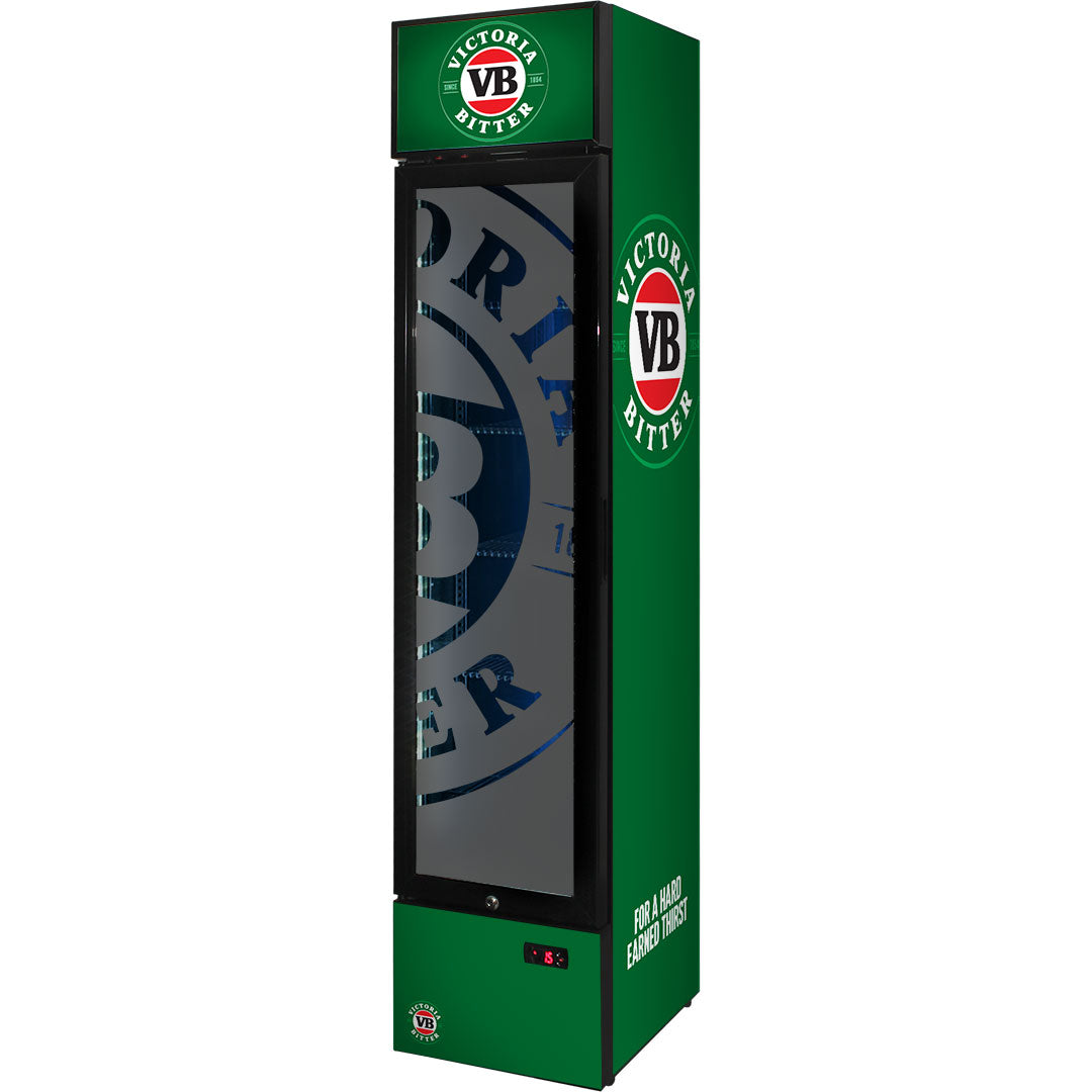 victoria bitter Victoria Bitter Branded Skinny Upright Bar Fridge - Model SS-P160-VB-V1 | Retrocade - Image 2