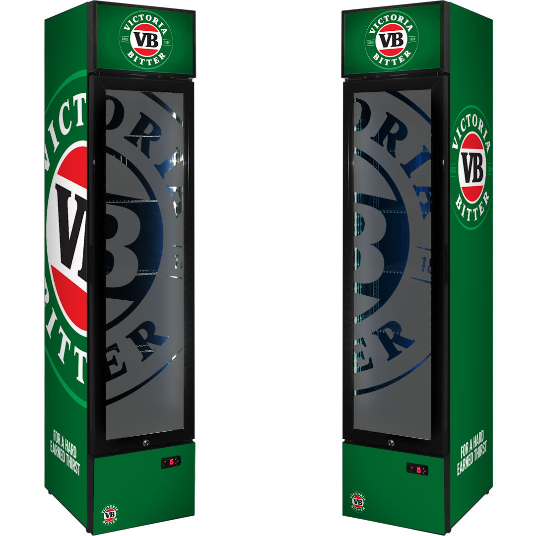 victoria bitter Victoria Bitter Branded Skinny Upright Bar Fridge - Model SS-P160-VB-V1 | Retrocade - Image 6