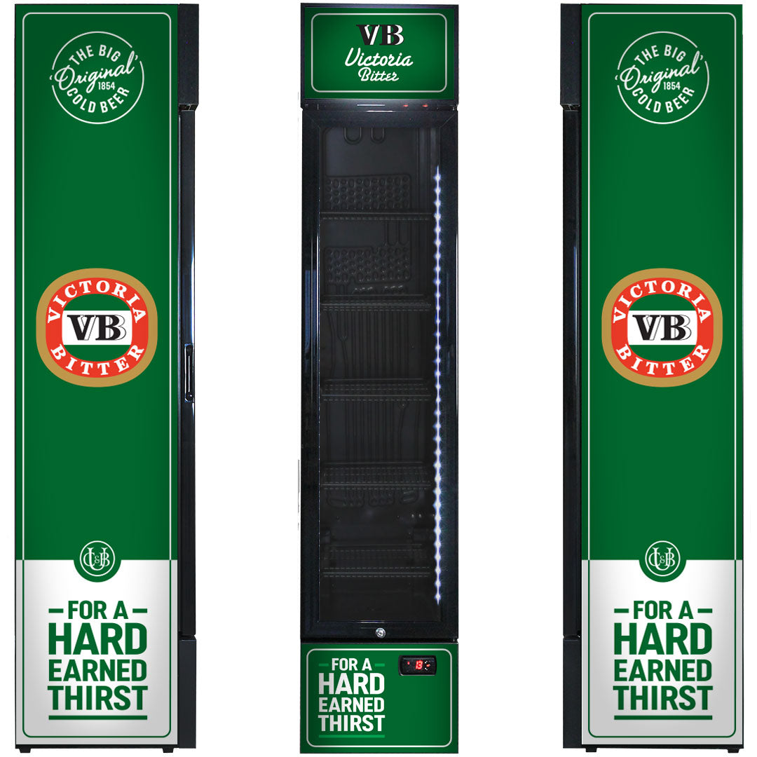 victoria bitter Victoria Bitter Original Branded Skinny Upright Bar Fridge - Model SS-P160-VB-V2 | Retrocade - Image 8