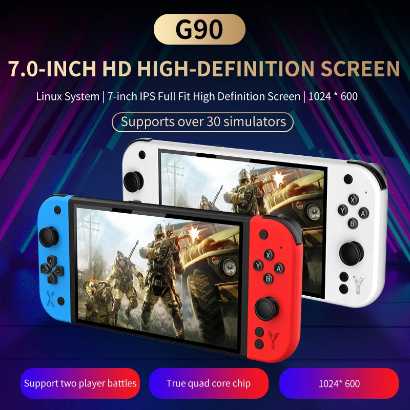 G90 Handheld Gaming Console 7″ IPS 64GB/128GB