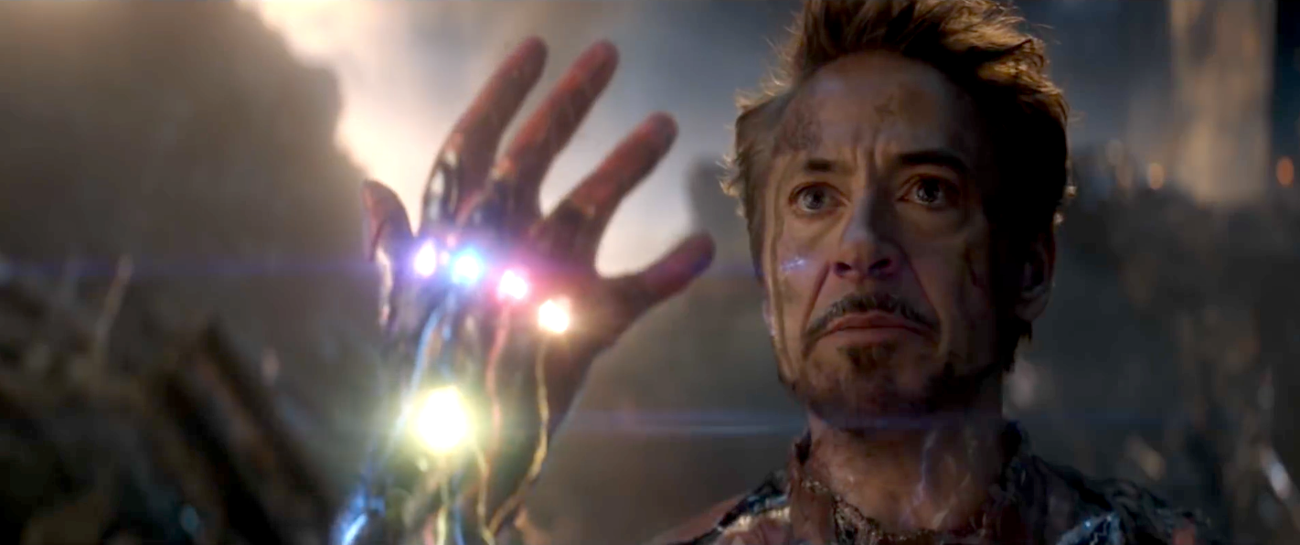 iron man gauntlet snap in avengers: endgame