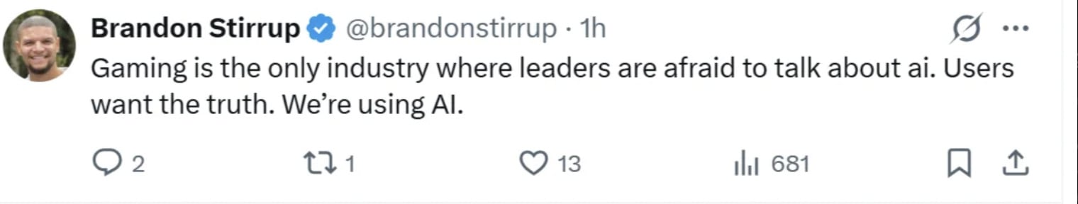 Brandon Stirrup Tweets