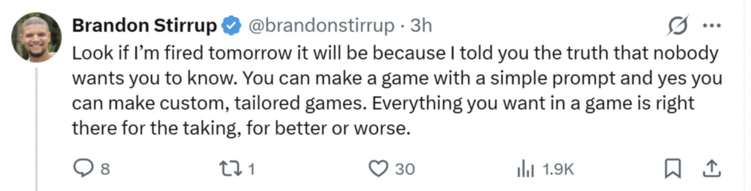 Brandon Stirrup Tweets