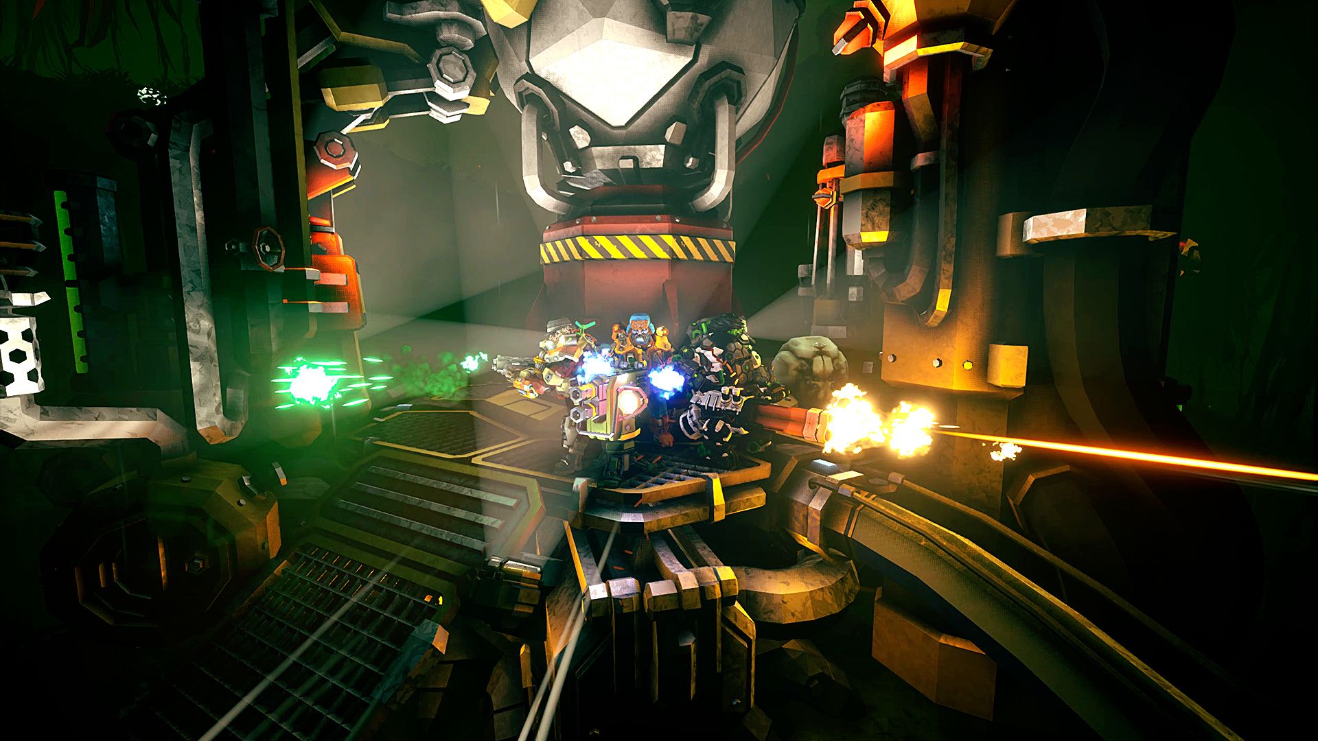Deep Rock Galactic - a swarm of dwarves protect their equipment underground
