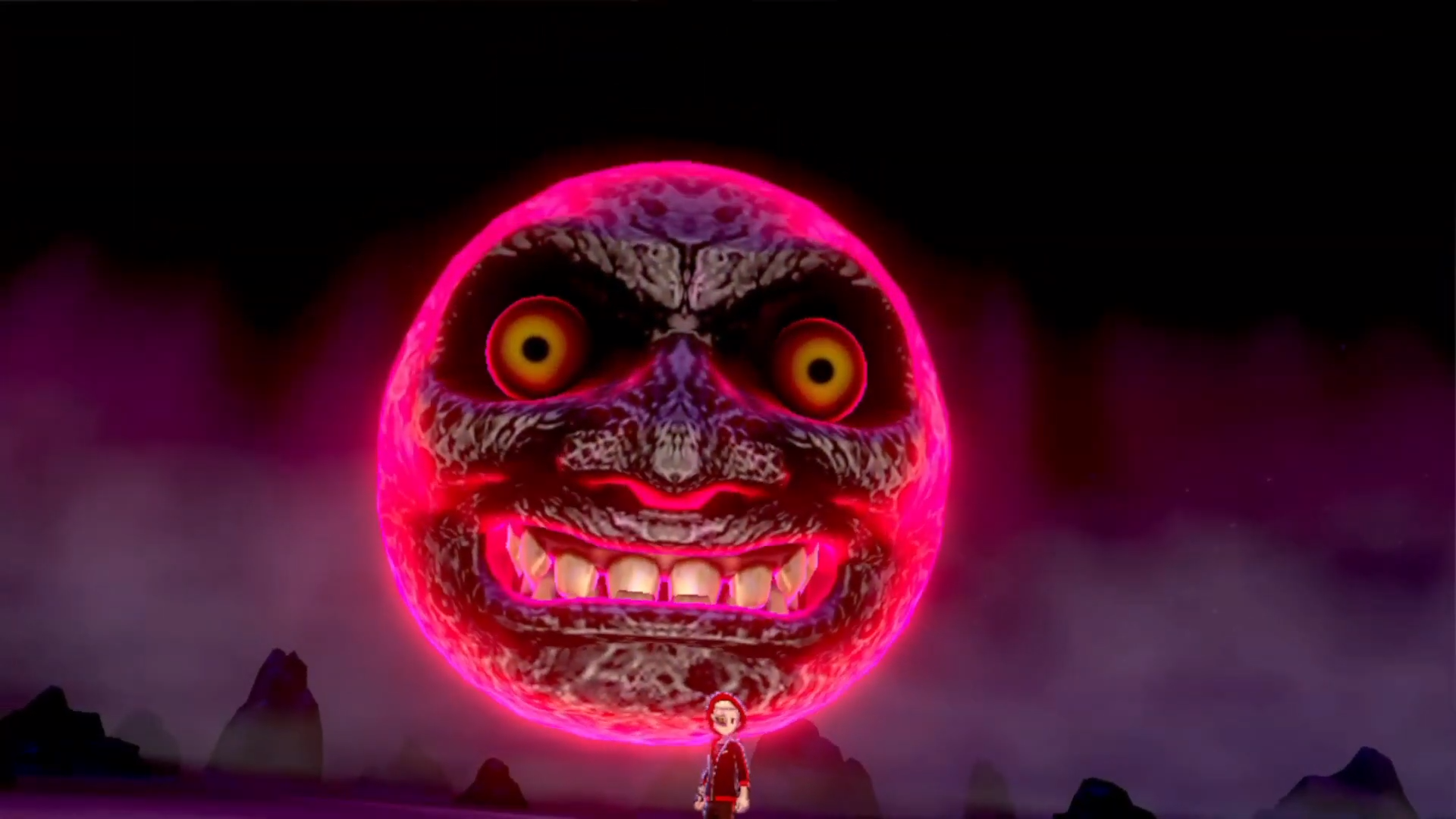 A horrible Majora’s Mask teethed moon