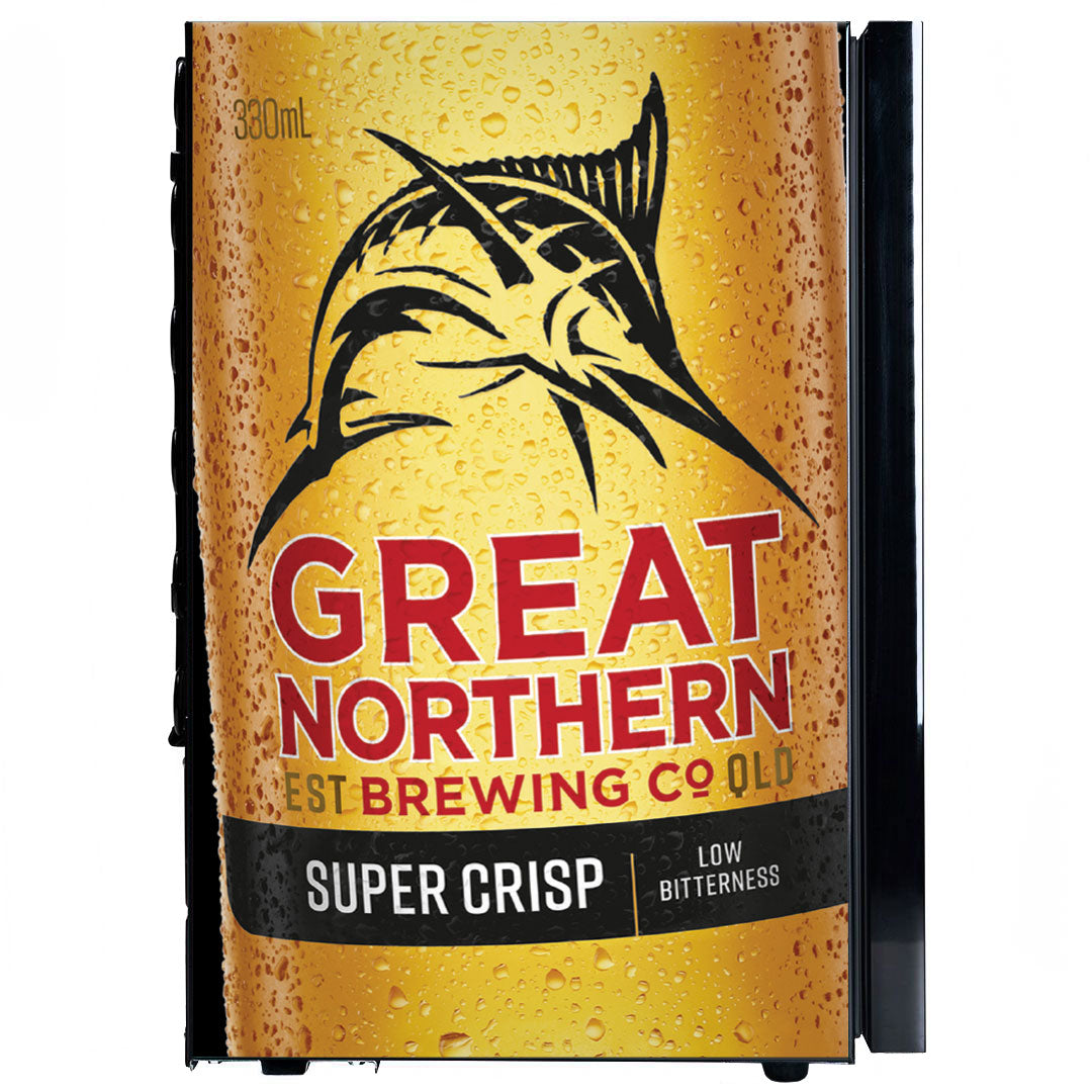 great northern Great Northern Super Crisp Branded Glass Door Bar Fridge With Cool Frosted Door Logo - Model SC70-B-CRISP | Retrocade - Image 7
