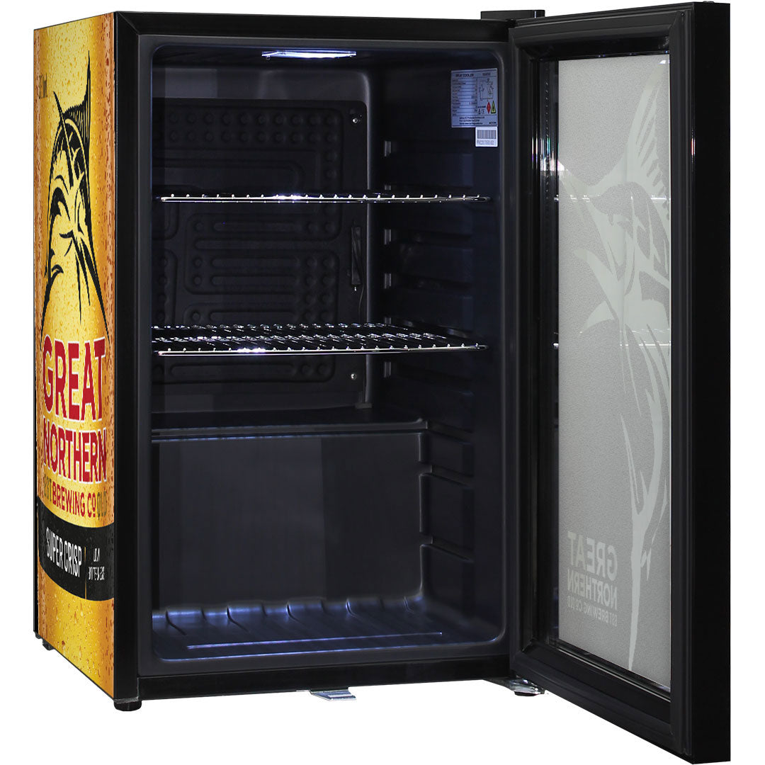great northern Great Northern Super Crisp Branded Glass Door Bar Fridge With Cool Frosted Door Logo - Model SC70-B-CRISP | Retrocade - Image 9
