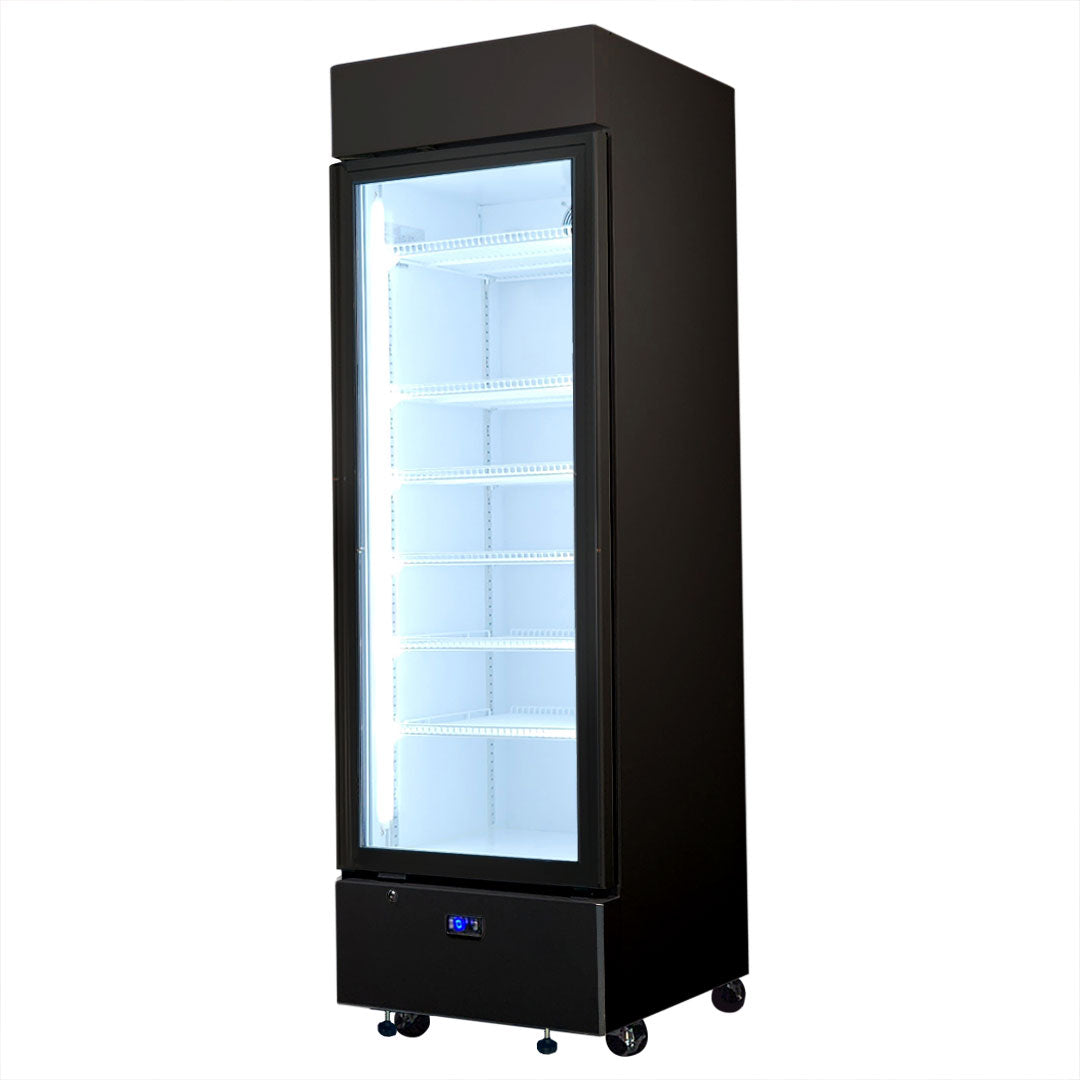 carlton dry Carlton Dry Upright Quiet Running Black Glass Door Bar Fridge - Model SC372LB-DRY | Retrocade - Image 7
