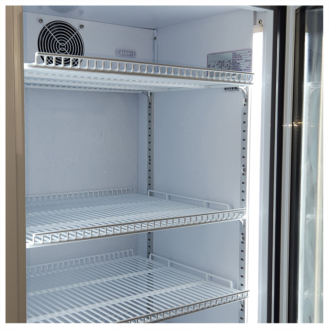 vodka cruiser Vodka Cruiser Branded Design - Upright Quiet Running Glass Door Bar Fridge - Model T2-A645-SC372W-VC | Retrocade - Image 3