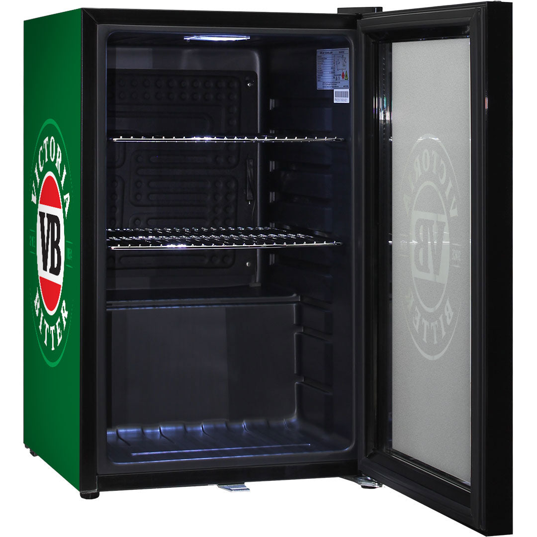 victoria bitter VB Branded Glass Door Bar Fridge With Cool Frosted Door Logo - Model SC70-B-VB-V1 | Retrocade - Image 9
