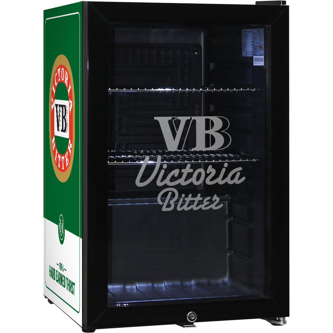 victoria bitter VB Original Branded Glass Door Bar Fridge With Cool Frosted Door Logo - Model SC70-B-VB-V2 | Retrocade - Image 2