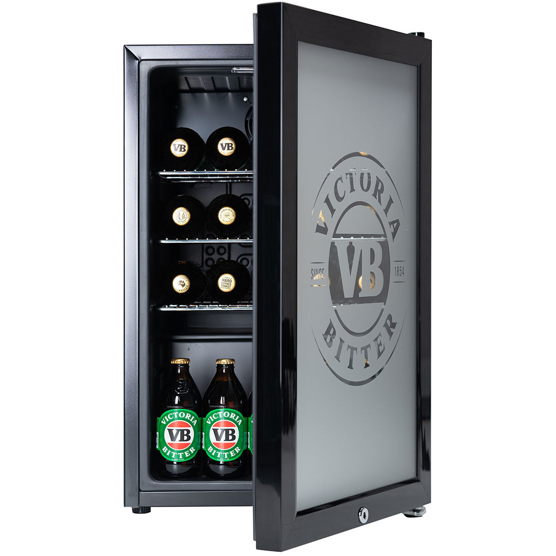 victoria bitter VB Branded Glass Door Bar Fridge With Cool Frosted Door Logo - Model SC70-B-VB-V1 | Retrocade - Image 5