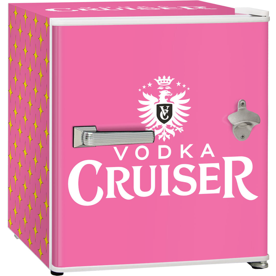 vodka cruiser Vodka Cruiser Retro Mini Bar Fridge 46 Litre With Opener - Model BC46W-VC | Retrocade
