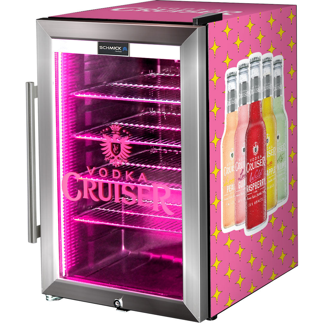 vodka cruiser SCRATCH & DENT - Vodka Cruiser branded bar fridge, Great gift idea! Great Entertaining Room Or Man Cave Item - Model SD-BA353-SC70-SS-VC | Retrocade - Image 10