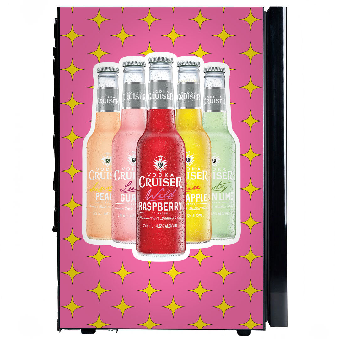 vodka cruiser Vodka Cruiser Official Designed Mini Bar Fridge 70 Litre Double Glazed - Model SC70-B-VC | Retrocade - Image 3