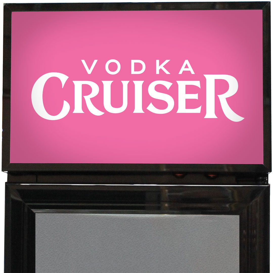 vodka cruiser Vodka Cruiser Branded Skinny Upright Bar Fridge - Model SS-P160-VC | Retrocade - Image 3