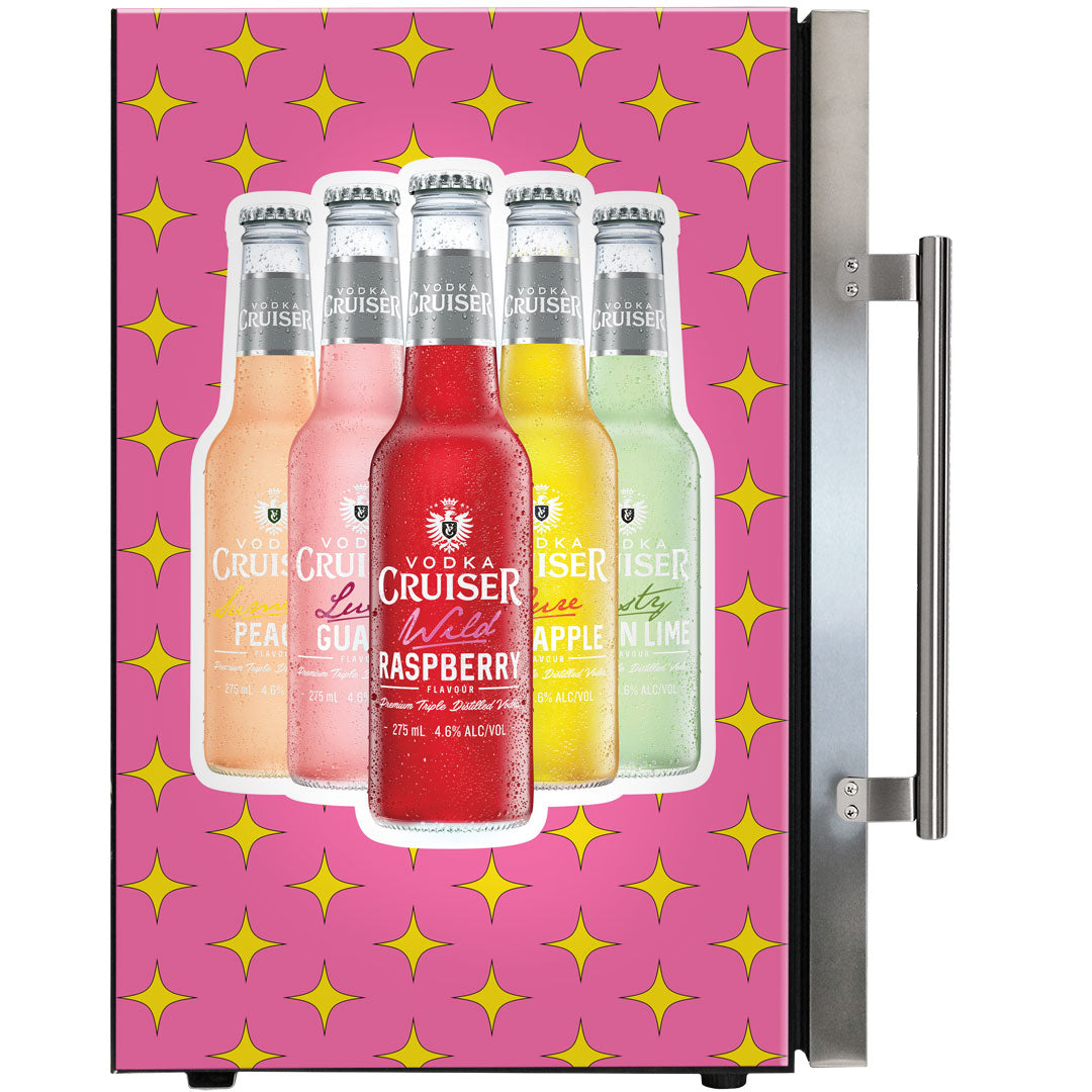 vodka cruiser SCRATCH & DENT - Vodka Cruiser branded bar fridge, Great gift idea! Great Entertaining Room Or Man Cave Item - Model SD-BA353-SC70-SS-VC | Retrocade - Image 7