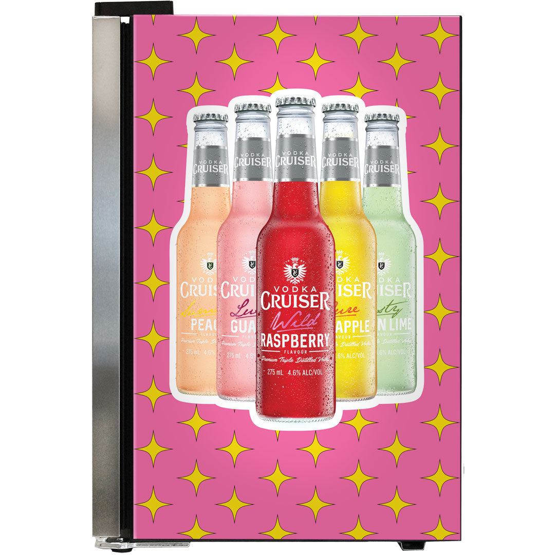 vodka cruiser SCRATCH & DENT - Vodka Cruiser branded bar fridge, Great gift idea! Great Entertaining Room Or Man Cave Item - Model SD-BA353-SC70-SS-VC | Retrocade - Image 8