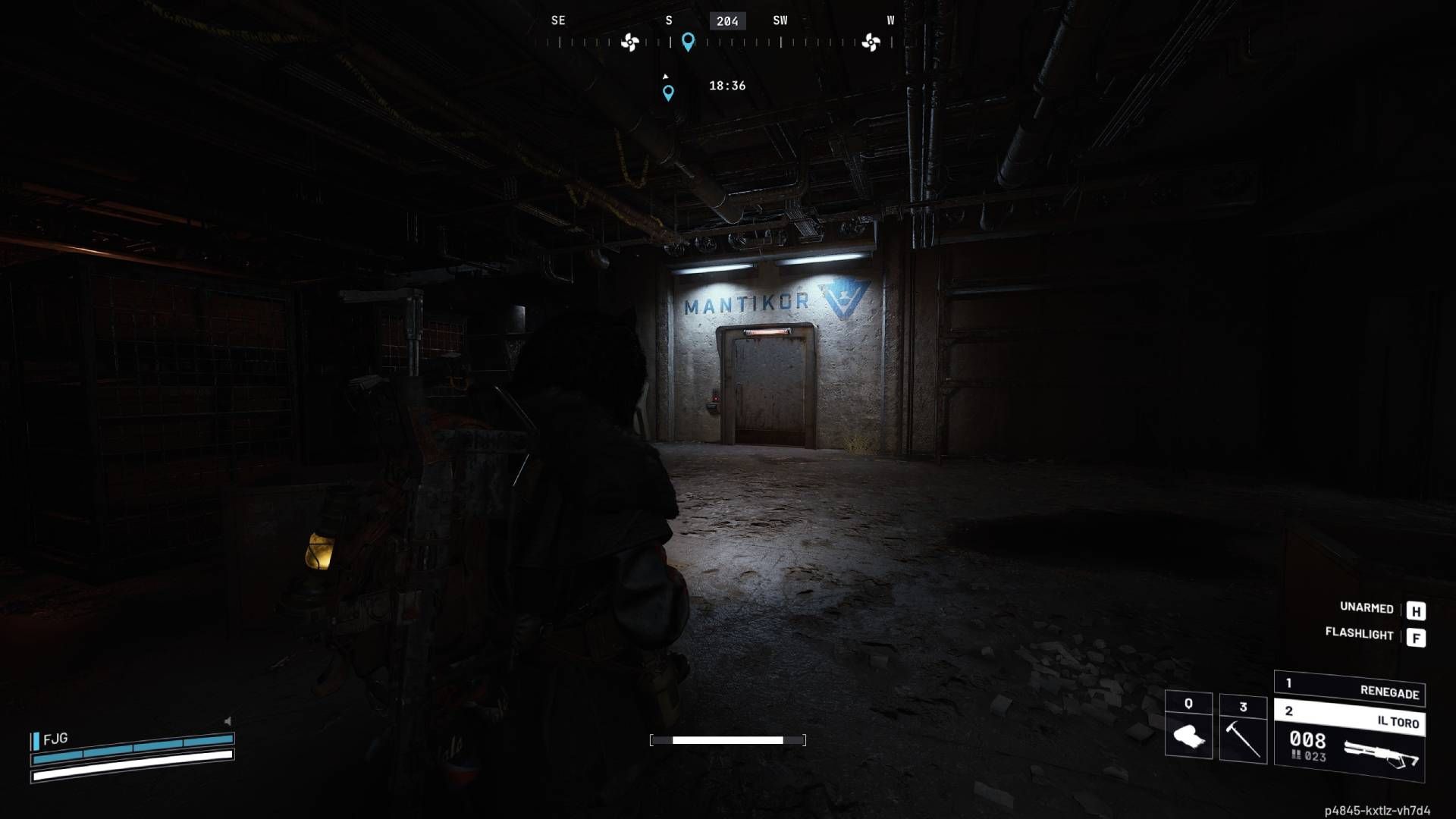 The player in front of the Confiscation Room in Arc Raiders.