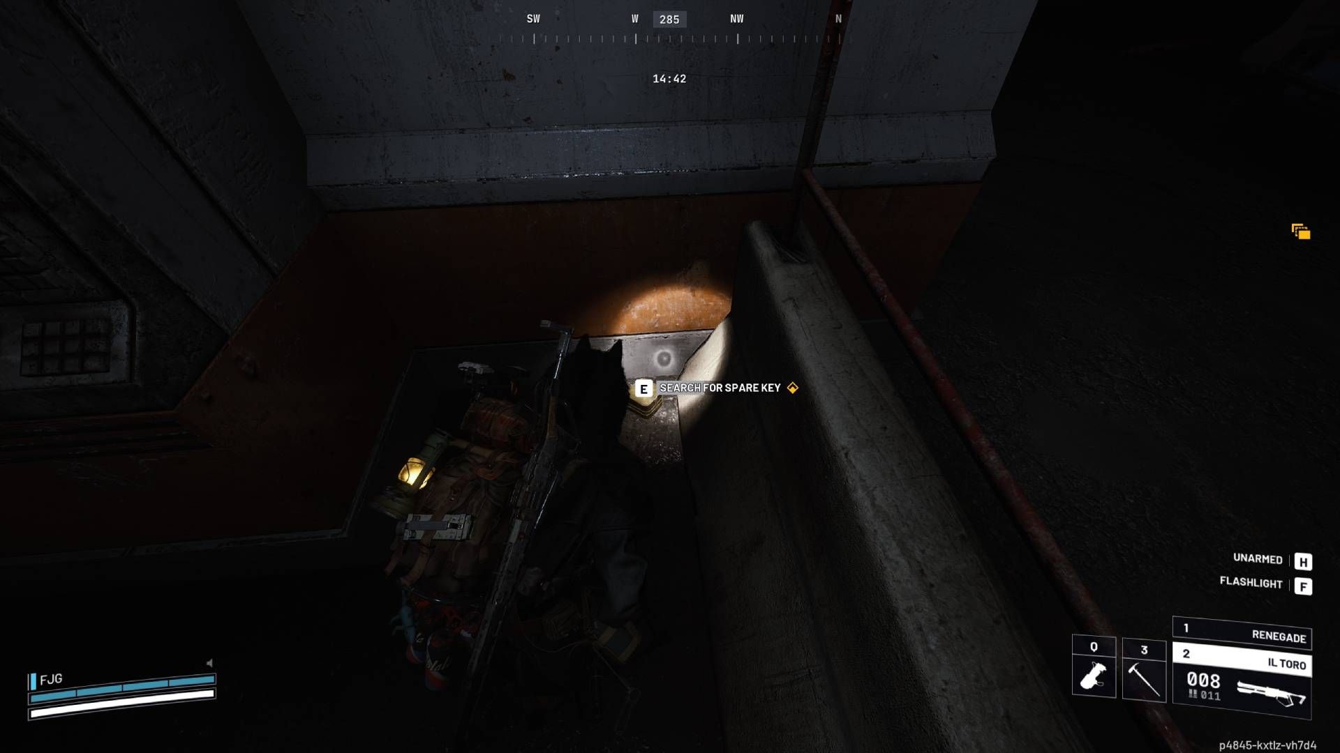 The player searching for the spare key in Arc Raiders.