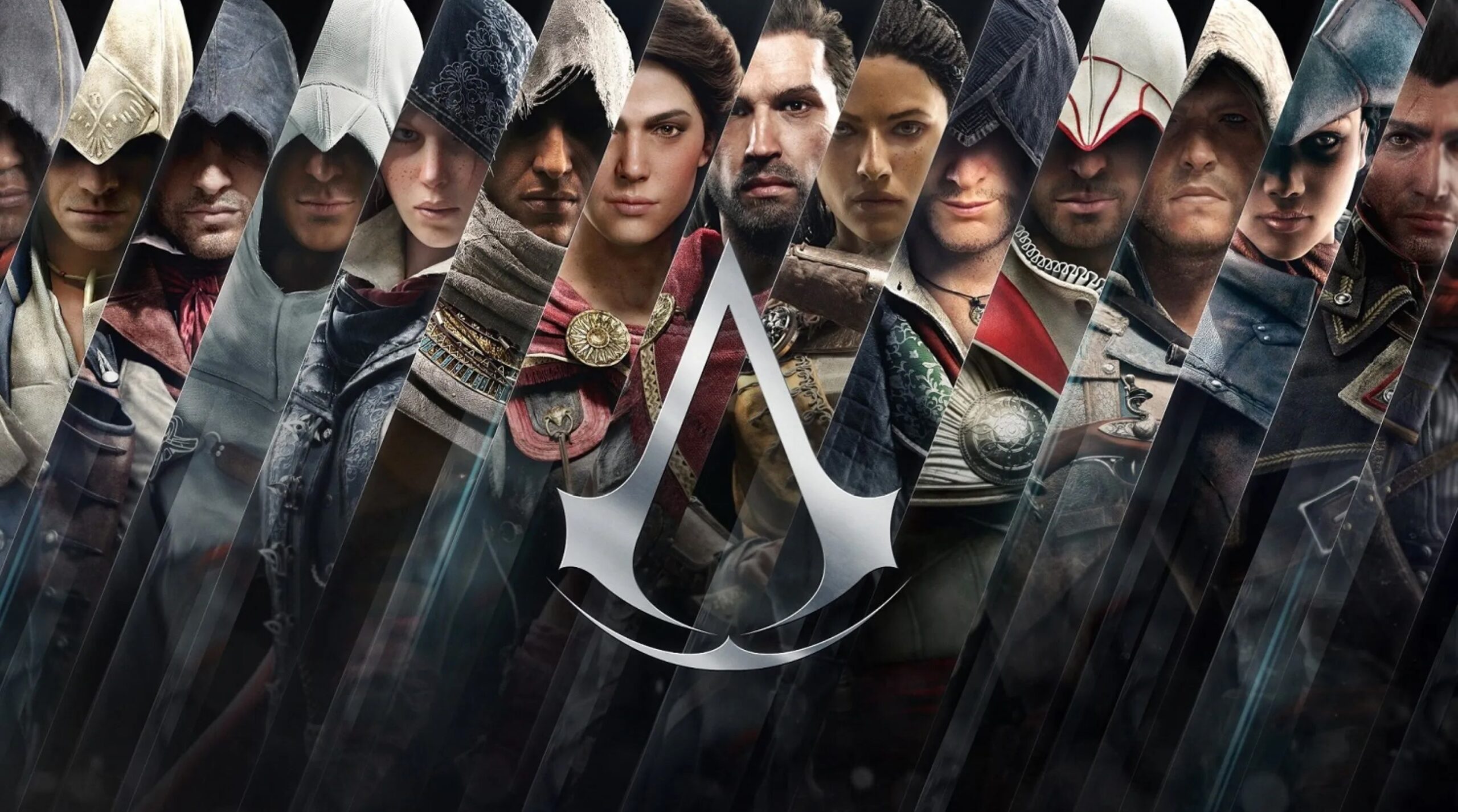 assassins creed franchise image showing a variety of assassin protagonists
